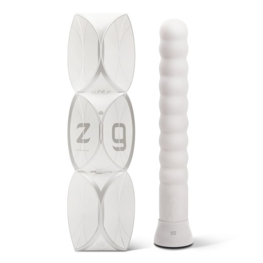VIBRADOR RECARREGÁVEL COM AQUECIMENTO ZIG ZAG BRANCO