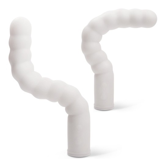 VIBRADOR RECARREGÁVEL COM AQUECIMENTO ZIG ZAG BRANCO
