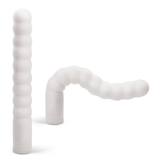 VIBRADOR RECARREGÁVEL COM AQUECIMENTO ZIG ZAG BRANCO