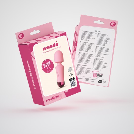 WANDA MINI VIBROMASSEUR WAND RECHARGEABLE ROSE CRUSHIOUS