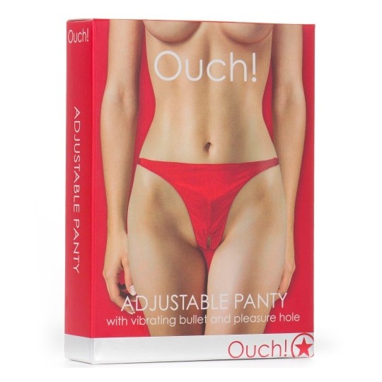 OUCH! PANTY WITH VIBRATING BULLET RED