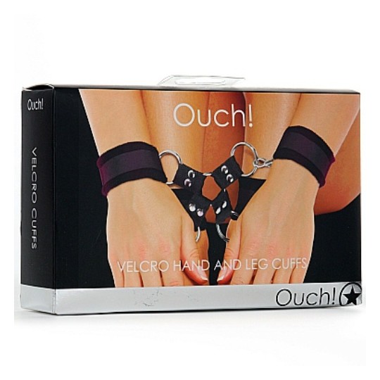 ESPOSAS PARA MUÑECAS Y TOBILLOS OUCH! VELCRO HAND AND LEG CUFFS NEGRAS