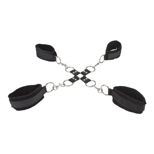 ALGEMAS PARA OS PULSOS E TORNOZELOS OUCH! VELCRO HAND AND LEG CUFFS PRETAS