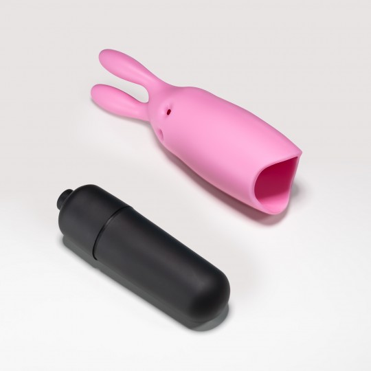 O-PET LAPIN AVEC VIBROMASSEUR BULLET À 10 VIBRATIONS ROSE PASTEL CRUSHIOUS