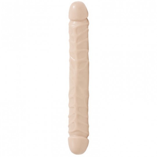 JR. VEINED DOUBLE HEADER - DILDO WITH DOUBLE ENDS - 12 / 30 CM