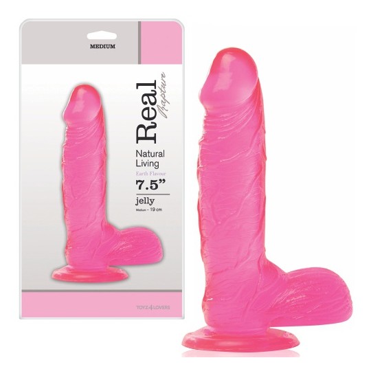 DILDO REAL RAPTURE EARTH FLAVOUR 7.5&#039;&#039; ROSA