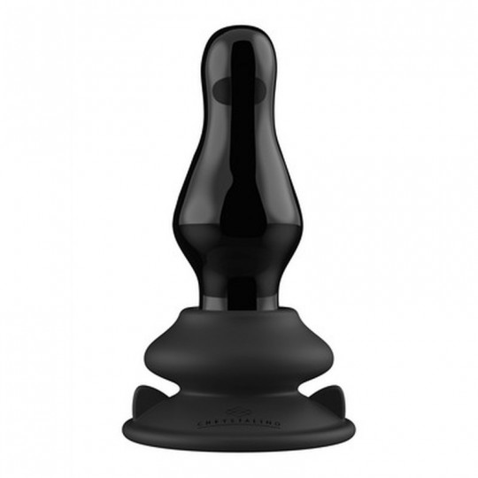 MISSY - VIBRATING GLASS BUTT PLUG WITH SUCTION CUP