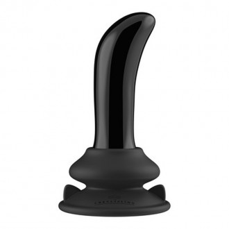 PRICKLY - SMOOTH GLASS G-SPOT VIBRATOR WITH REMOTE CONTROL