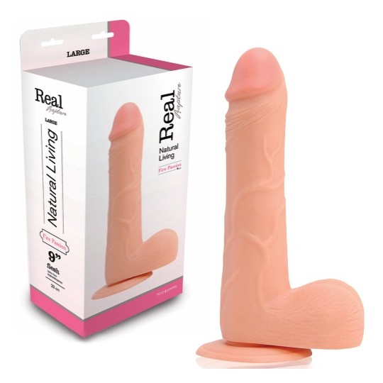 DILDO REALÍSTICO REAL RAPTURE FIRE PASSION 9'' BRANCO
