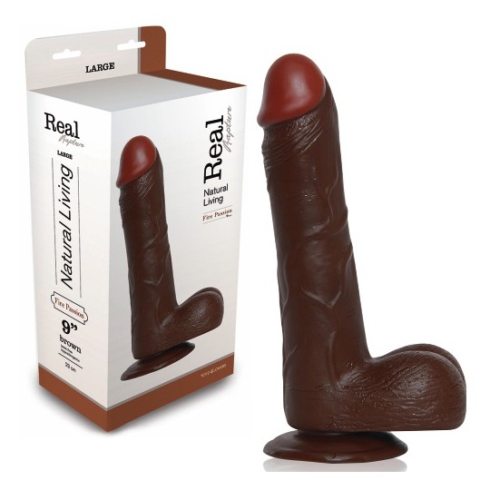 DILDO REALISTICO VERO RAPIMENTO FUOCO PASSIONE 9 " NERO