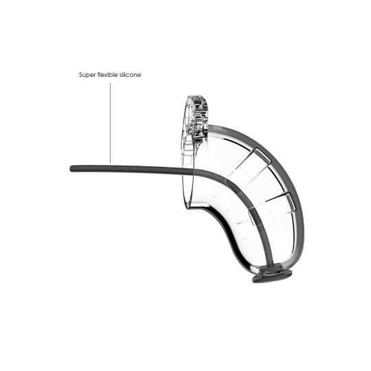 МОДЕЛЬ 15 КЛЕТКА ДЛЯ ЧЛЕНА ЦЕЛОМУДРИЯ С УРЕТРАЛЬНЫМ ЗОНДИРОВАНИЕМ - 3,5 / 9 СМ