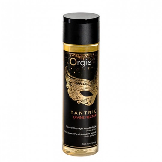 ACEITE DE MASAJE CON EFECTO BRILLANTE TANTRIC DIVINE NECTAR 200ML ORGIE