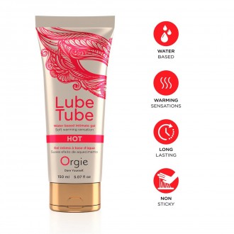 СМАЗКА НА ВОДНОЙ ОСНОВЕ С РАЗОГРЕВАТЕЛЬНЫМ ЭФФЕКТОМ LUBE TUBE 150ML ORGIE